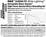 AeroTech K480W-PS RMS-54/2560 Reload Kit (1 Pack) - 11480P