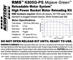 AeroTech K805G-PS RMS-54/1706 Reload Kit (1 Pack) - 11805P