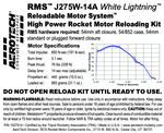 AeroTech J275W-14A RMS-54/852 Reload Kit (1 Pack) - 1027514